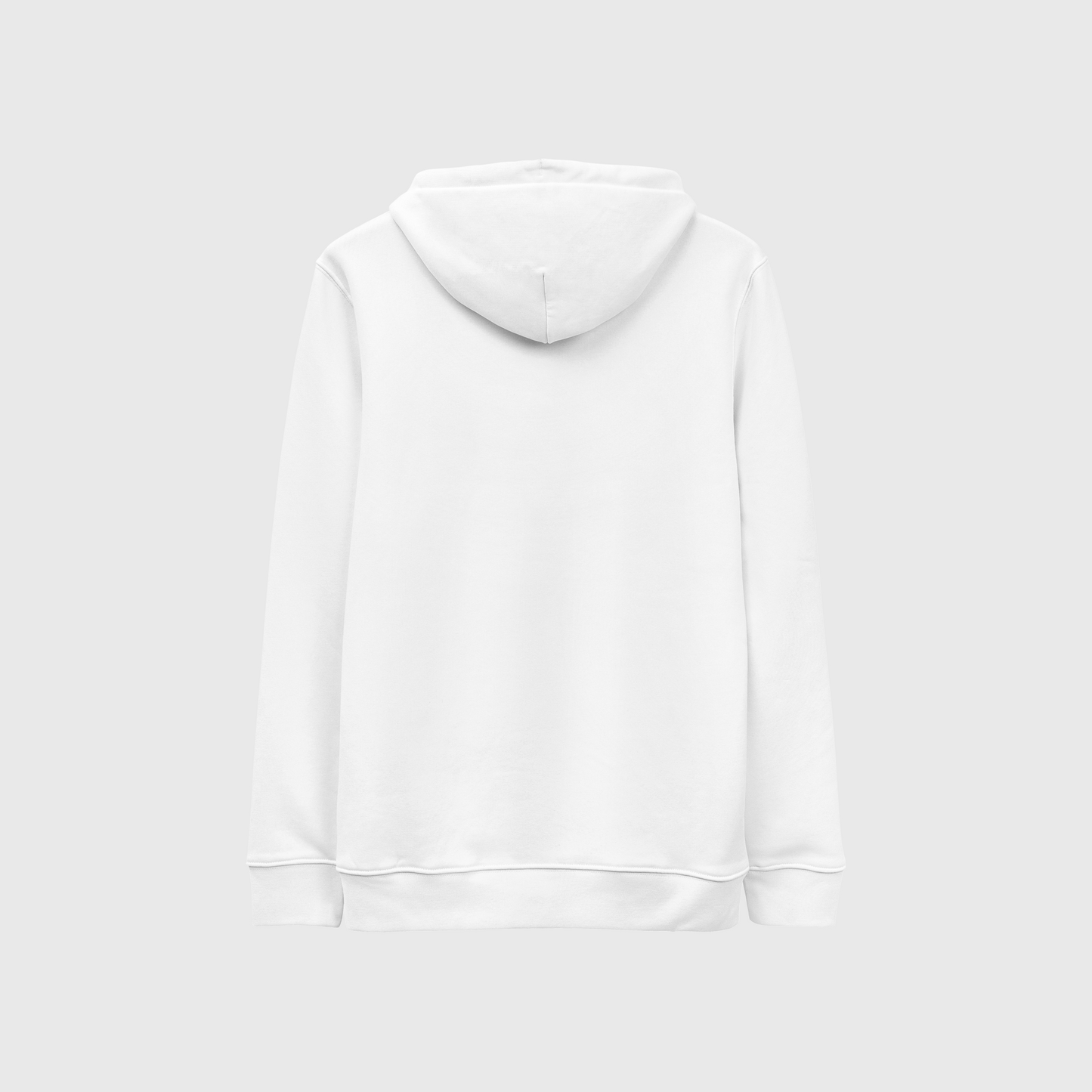 Embroidered BW Logo White Hoodie