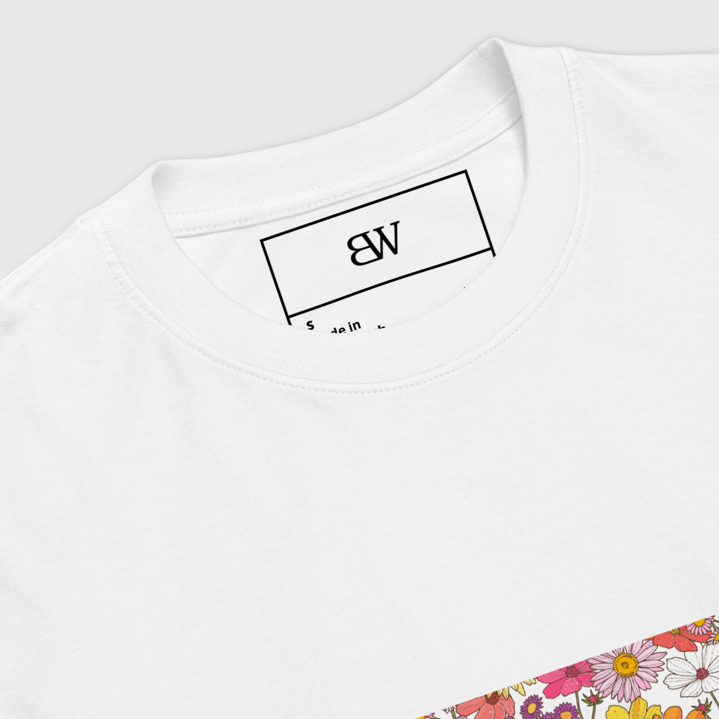 Flora BW Monogram Long Extended T-Shirt