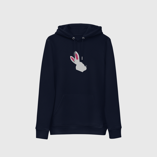 Embroidered bunny hooded sweatshirt
