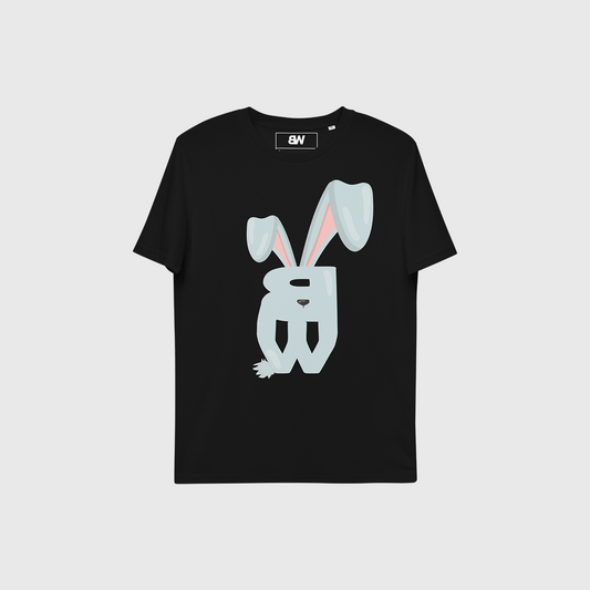 B&W Bunny print cotton T-shirt